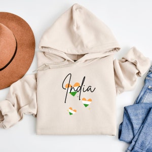 Bluza z kapturem India, Bluza z kapturem I Love India, Nepal, Flaga Nepalu, Prezent z Nepalu, Bluza z kapturem Nepal, Koszulka Nepal, Pamiątka z Nepalu, Prezent z Indii, Podróż do Indii