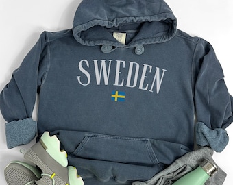 Sweden Swedish Style Comfort: Sweden Sweatshirt - Cozy Comfort Colors® Hoodie, Unisex Scandinavian Fashion, Perfect Gift for Your Favorite