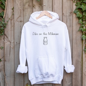 Retro Milkman Inspired Hoodie and Vintage Milk Bottle Image and Witty slogan, Funny Funny Milkman Hoodie with Retro Milk Bottle Graphic