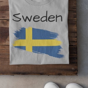Swedish Shirt, Swedes, Sweden Scandi Travel Souvenir Gift for Folks Loving Scandinavia and Northern Europe, Best Sweden Flag Shirt, Plus