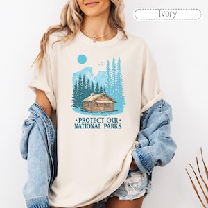 Protect Our National Parks Vintage Inspired T-Shirt Protect Our Parks Tee Unisex Garment-Dyed T-shirt Nature Public Lands Wildlife