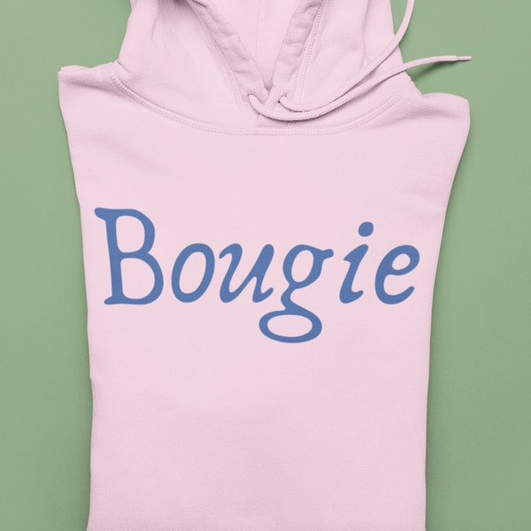 Bougie Streetwear, Best Unique Vintage Inspired Bougie Sweatshirt, Boutique Style Bougie Hoodie in Retro Font, Coastal Cowgirl Sweatshirt