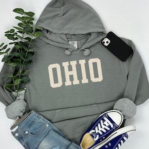 Ohio Sweatshirt, Comfort Colors® Brand Hooded Sweatshirt, State of Ohio Pullover, Toledo Ohio Hoodie, OH Gift