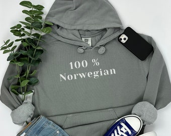 Norwegian Sweatshirt, Comfort Colors® 100 % Norwegian Pullover Hoodie, Scandinavian Shirt, Norse