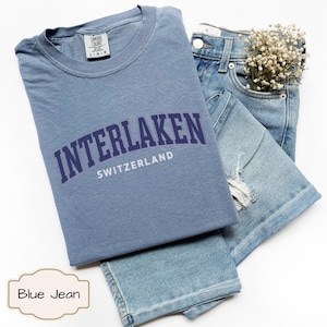 T-shirt Interlaken Suisse Chemise suisse Comfort Colors® Chemise Interlaken Suisse unisexe également en tailles grandes !