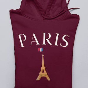 France, European Cities Hoodie Pullover, France Sweatshirt for Lovers of Spring Time in Northern Europe and Romantic Nights in Great Paris