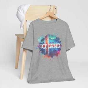 Viking Island Shirt - Aquarell Isländisch Grafikdesign Bella Canvas Unisex Jersey Kurzarm T-Shirt, Unisex, Plus Größe auch!