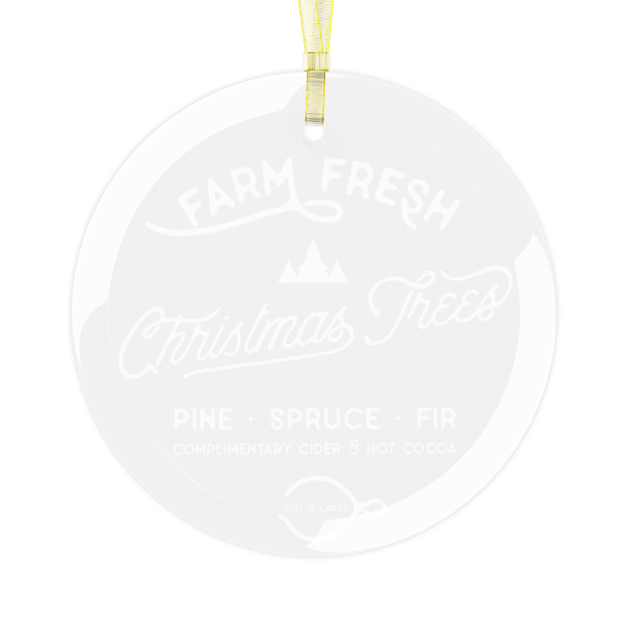 Christmas Glass Ornament Farm Fresh Christmas Tree Ornament Etsy