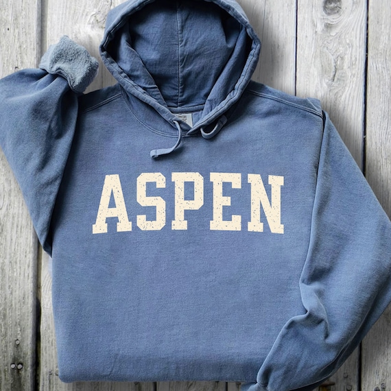 Aspen Hoodie Sweatshirt, Comfort Colors® Brand Hooded Sweatshirt, Colorado  Pullover, Aspen Colorado Hoodie, Ski Aspen Shirt, Plus Size Too 