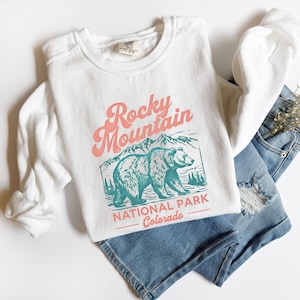 National Park Shirt Rocky Mountain National Park Colorado Sweatshirt Gift  Rocky Mountain Crewneck Colorado State Unisex Plus Sizes too!