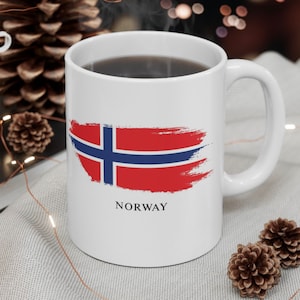 Norway Mug, Coffee Mug Gift Norwegian Mug, Europe Coffee Mug, Ceramic Mug, Scandinavia Mug, Cute Coffee Mug Gift, Deliciousness Coffee Cup