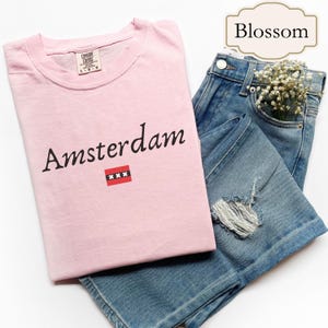 Amsterdam Kreuze T Shirt Man Woman Amsterdam Shirt Netherlands T-shirt Bike City Unisex T-shirt Soft and Comfortable T-shirt