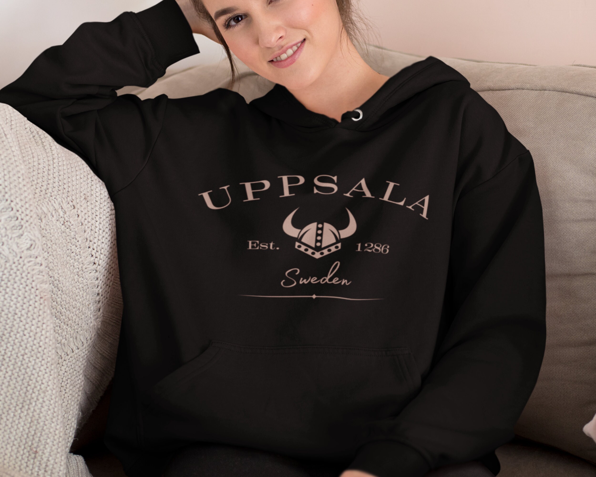 Uppsala Hoodie, Swedish Gifts Men, Sverige Souvenir, Sweden Shirt