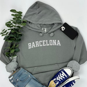 Barcelona Sweatshirt, Comfort Colors® Spain Charm: Travel T-shirt - The Best Spain Tee, Barcelona Souvenir Gift, Perfect Europe Christmas