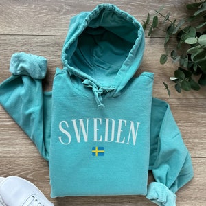 Stockholm Popular Shirt Swedes Sweden Sweatshirt, Comfort Colors® Brand Hooded Sweatshirt, Swedish Crewneck, Swede Shirt, Sweden Gift, Swede