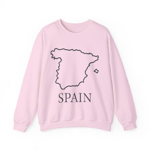 Spain Outline Sweatshirt, Spanish Crewneck Pullover