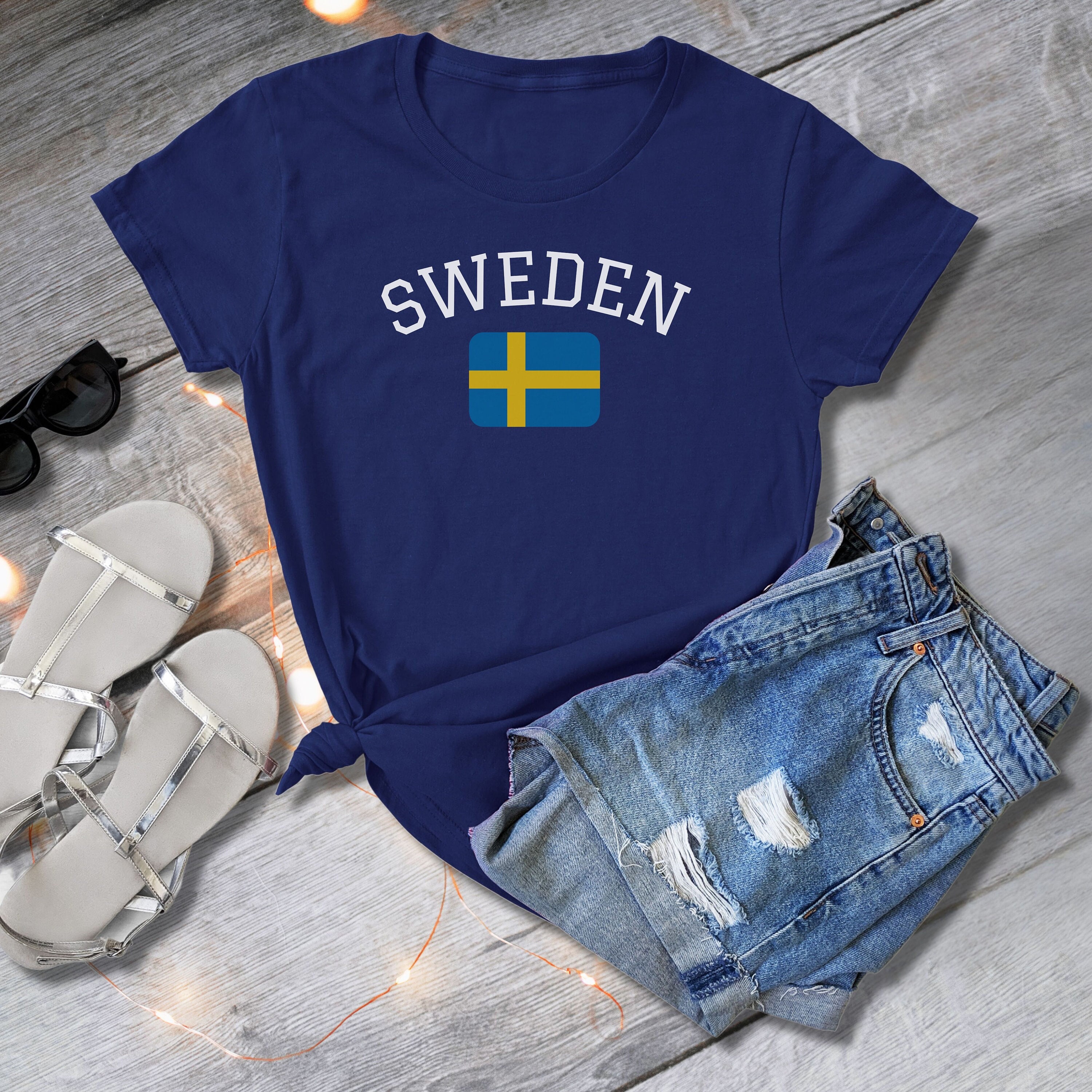 T-shirt Sweden American - Jour De L'Indépendance Suédoise - Tailles S à 5XL - Silk Road Tees