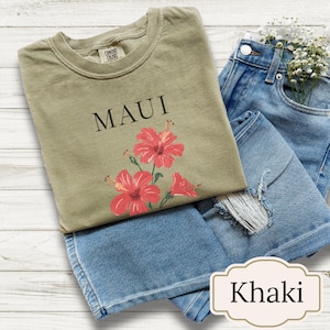 Maui Shirt Maui Tshirt Hawaii Souvenir Tee, Palm Tree Retro Inspired Shirt, Maui Honeymoon Gift Hawaii Matching Family Group Travel Shirts