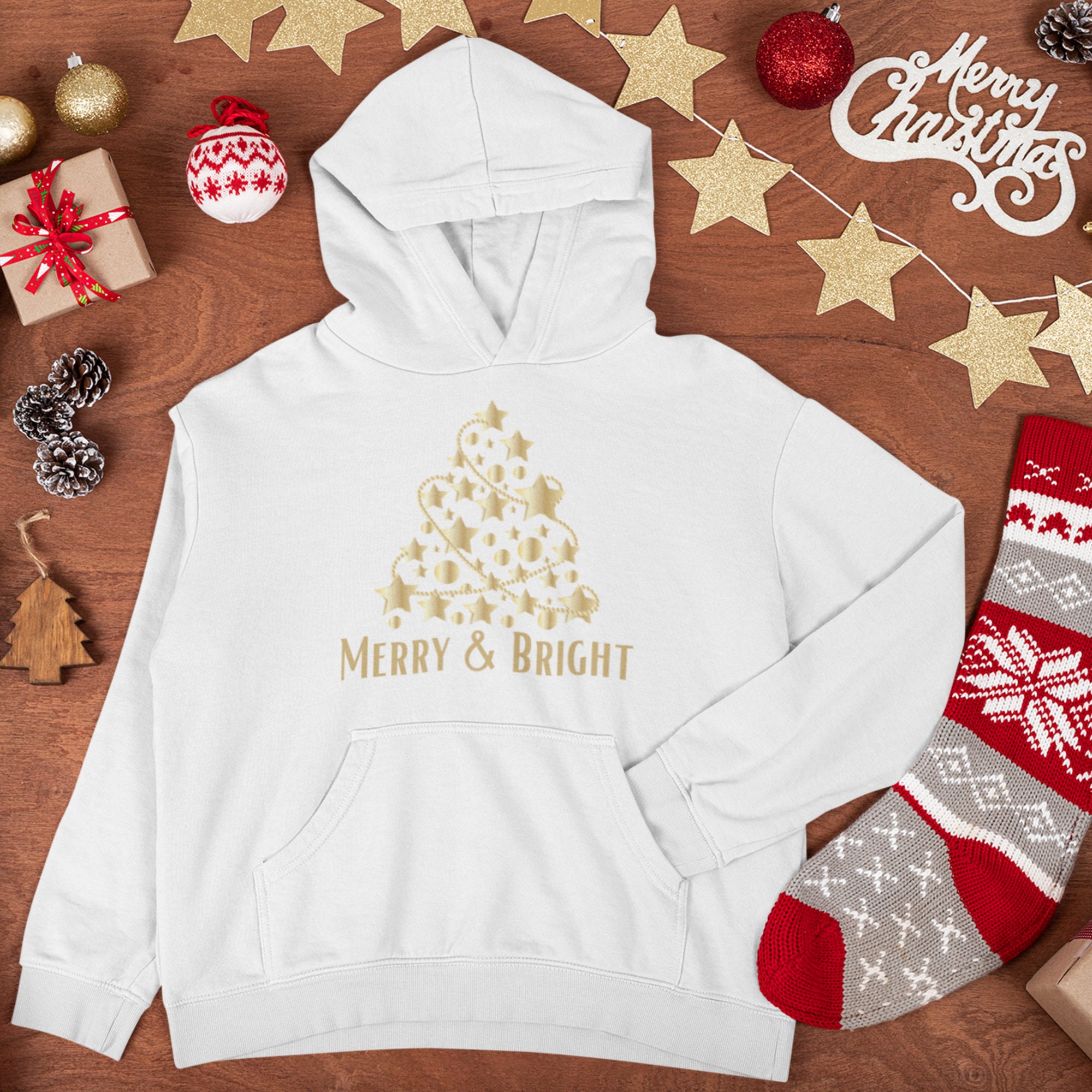 Christmas Merry Hoodie Etsy Gift Hooded and - and and Sharing Community Bright Pullover Celebrating Friends Love of Sweatshirt for and Family