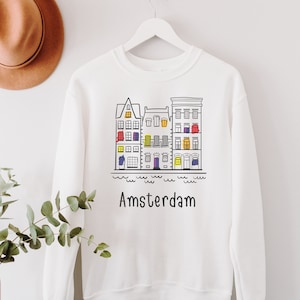 Amsterdam The Netherlands Sweatshirt, Amsterdam Sweatshirt, Amsterdam Sweater, Netherlands Shirt, Amsterdam Crewneck, Vintage Amsterdam