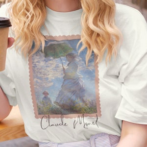 Monet Parasol Shirt, Comfort Colors Brand, Monet Print Tshirt, Monet Series, Monet Series, Comfort Colors, Art Teacher, Claude Monet