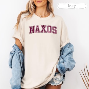 Naxos Shirt Greece Shirt Greek Island Summer Travel Aesthetic Greece Travel Vacation Souvenir Gift Comfort Colors Oversized Tee Unisex