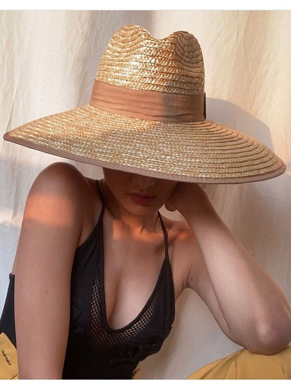 Natural Straw Hat, Fedora Sun Hat, Pink Headband Beach Hat  display picture 2