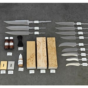 Make Your Own Personalized DIY Knife Kit - All Nordic Edge Blades Mushroom Foraging Outdoor Bushcraft Stick Tang Curly Birch DDP