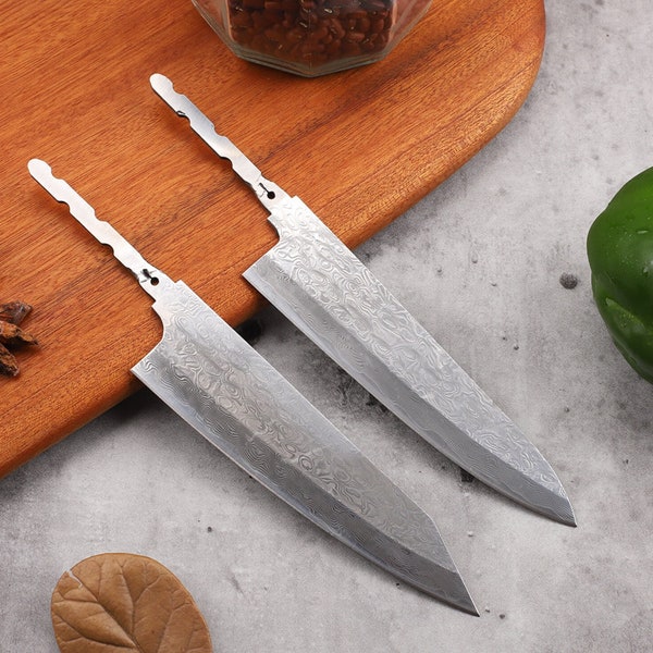 Damascus Paring Chef Knife Blade Blank Petty DIY Knife Making Handmade Stainless Steel VG10 67 Layers 12,5cm 5" in Japanese Kit Kochmesser