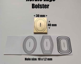 Universal Bolster Stück DIY Messing Edelstahl Messer machen Liefert Material Fingerschutz Achteckig Nordic Kante 10 x 1,2 mm 3 x 4 cm