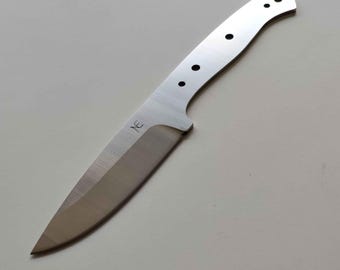 Vidar 105 Scandi 440C Edelstahl Messer Full Tang Klinge Blank Drop Point: DIY Bushcraft Jagd