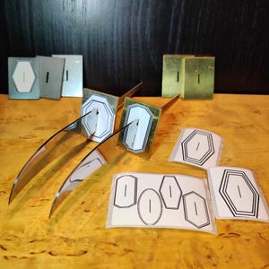 Universal Bolster Piece Brass Stainless Steel DIY Knife Making Construction Supplies Material Finger Guard Octagonal Nordic Edge 3mm 3x4cm