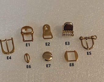 1/5/10 (E) Vintage Solid Brass Bag Hardware – Clasps, Buckles & Decorative Findings – Old Shoemaker Stock Made in Italy