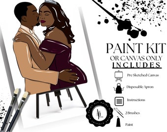 Canvas Paint Kits/ Pre Drawn Outline Canvas Tonight/ DIY Canvas/ Party/ Paint Kit/ PNG/ paint party/ Adults