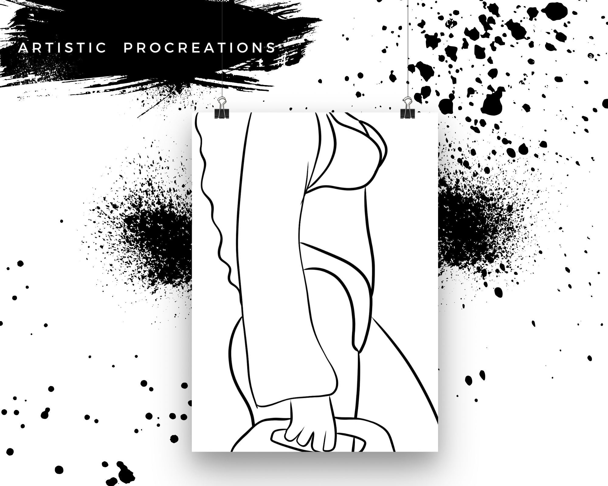 Canvas Printable/ Pre Drawn Outline Canvas Yaz/ DIY Canvas/ Etsy