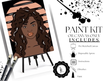 Canvas Paint Kits/ Pre Drawn Outline Canvas Tonight/ DIY Canvas/ Party/ Paint Kit/ PNG/ paint party/ Adults