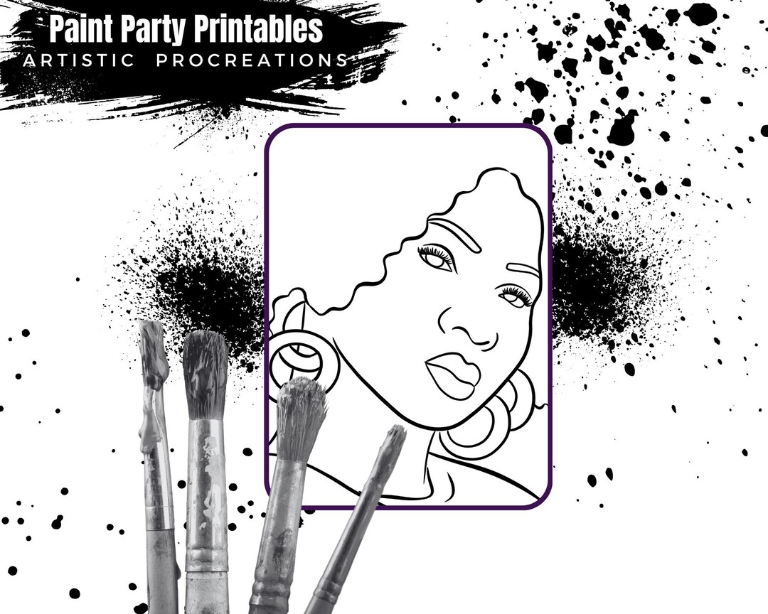 Canvas Printable/ Pre Drawn Outline Canvas / DIY Canvas/ - Etsy