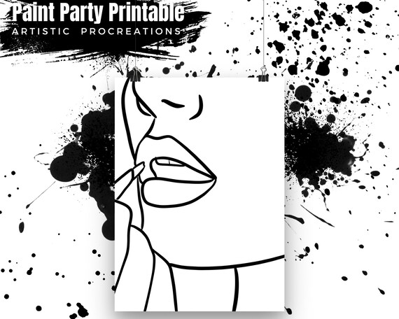 Canvas Printable/ Pre Drawn Outline Canvas Apply/ DIY Canvas/ - Etsy