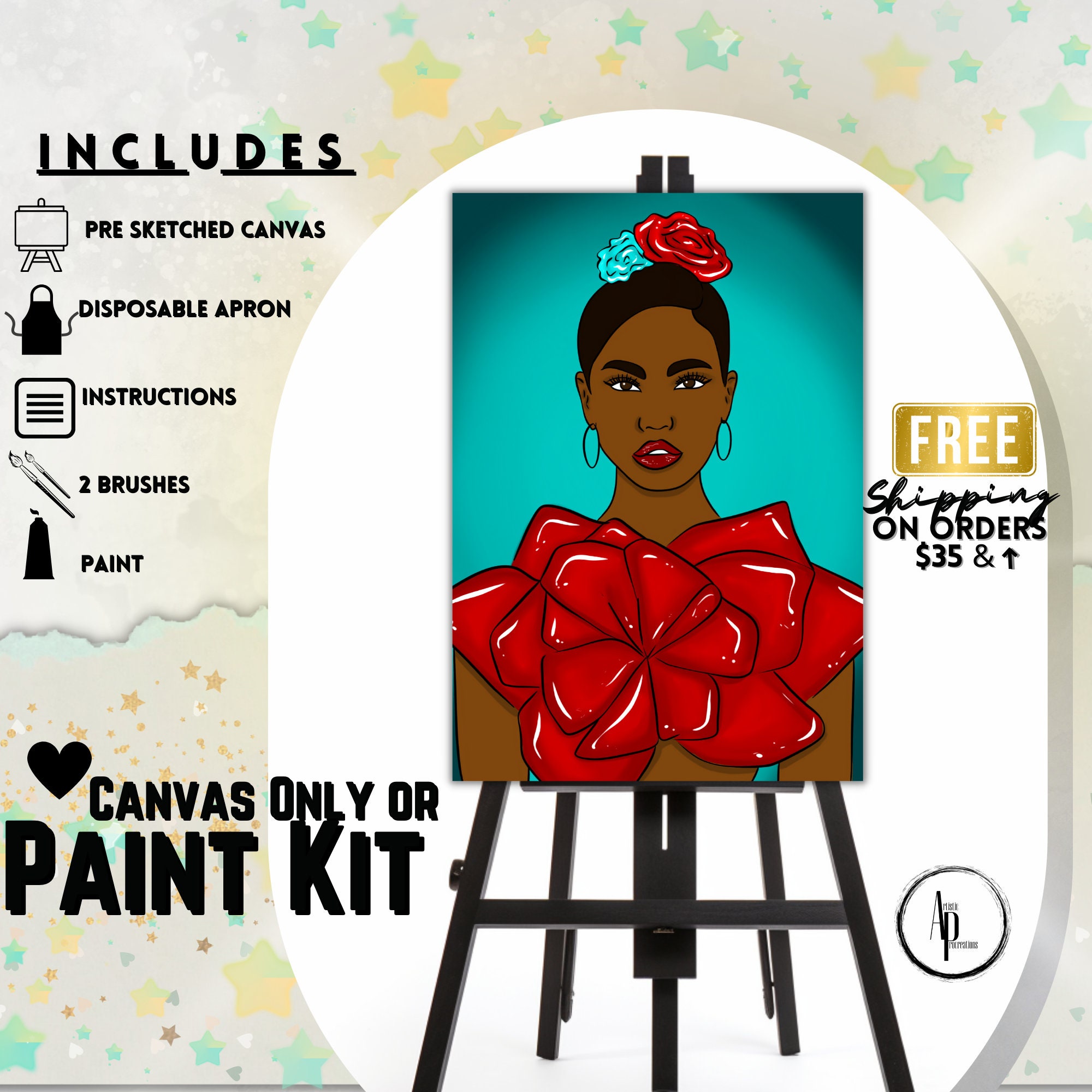 Canvas Printable/ Pre Drawn Outline Canvas Christmas/ DIY - Etsy