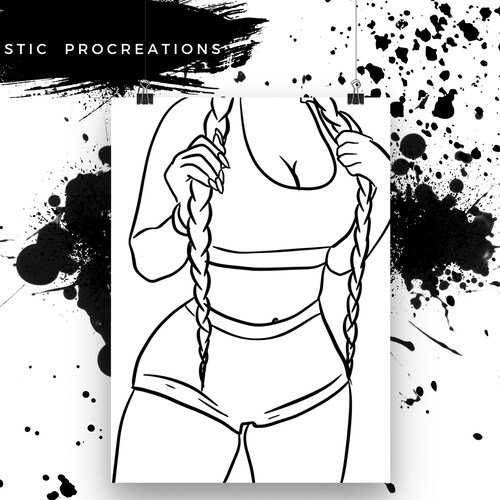 Canvas Printable/ Pre Drawn Outline Canvas Puff / DIY Canvas/ Etsy