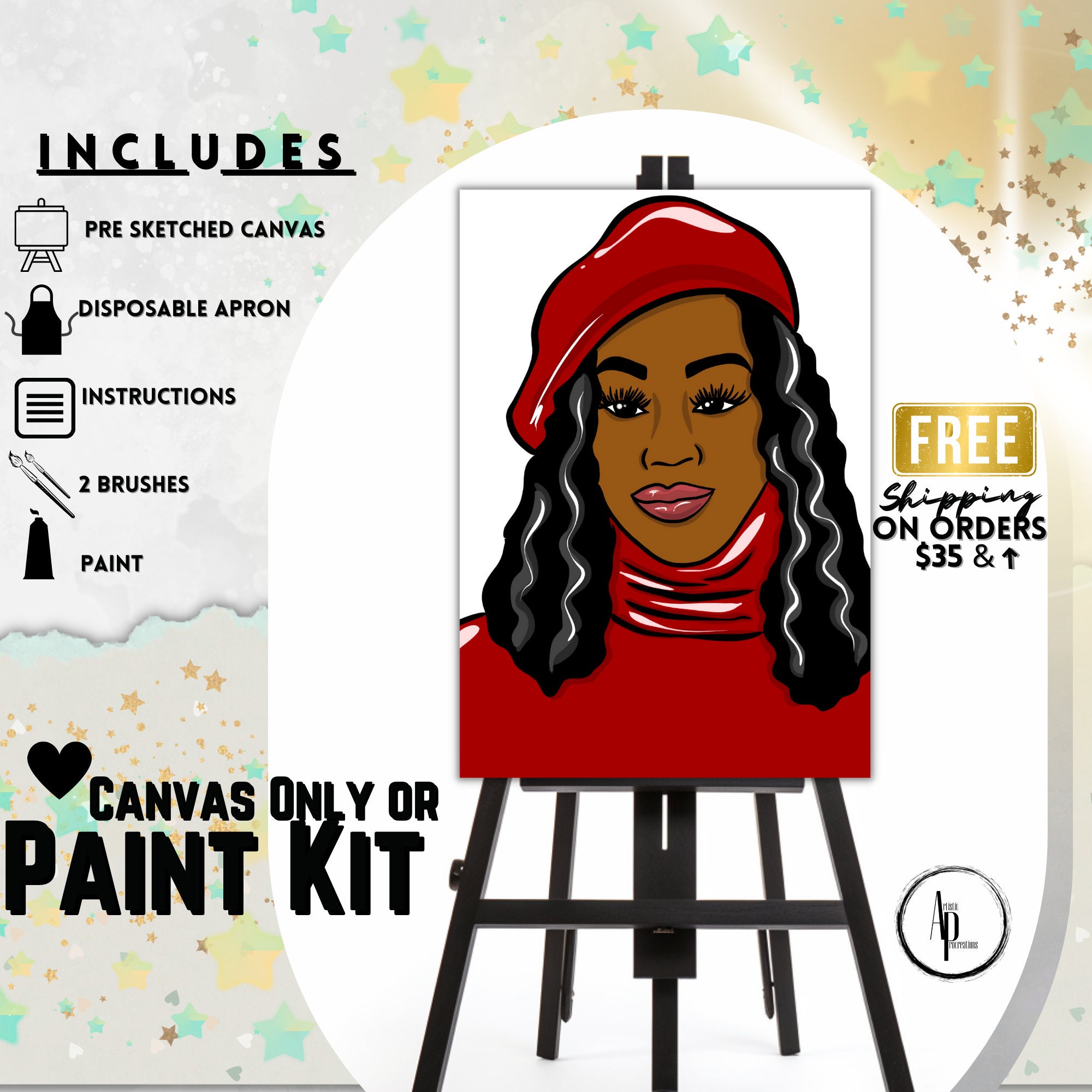 Canvas Printable/ Pre Drawn Outline Canvas Christmas/ DIY Etsy