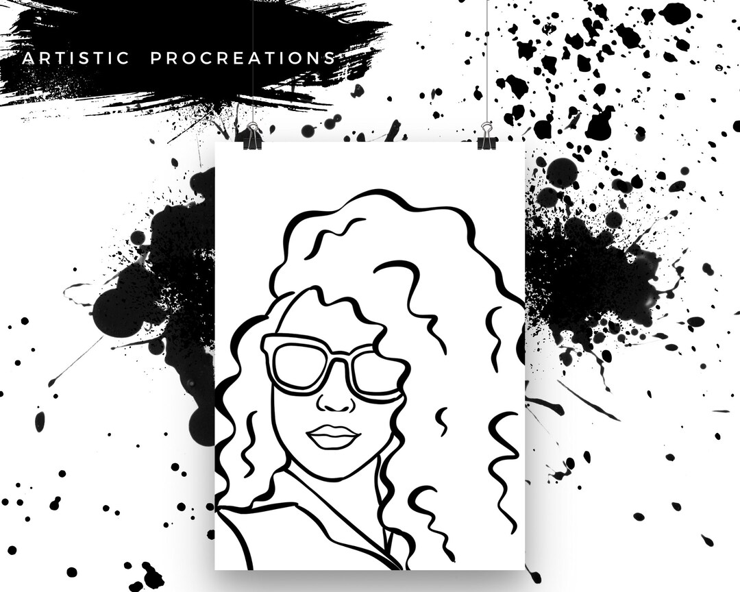 Canvas Printable/ Pre Drawn Outline Canvas Becka/ DIY Canvas/ - Etsy UK