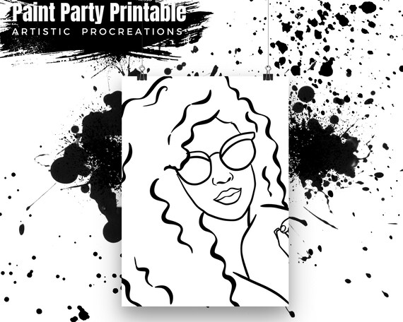Canvas Printable/ Pre Drawn Outline Canvas Leslie/ DIY Canvas/ - Etsy