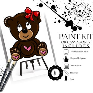 Canvas Paint Kits Valentine/ Pre Drawn Outline Canvas Tonight/ DIY