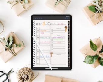 Mushroom Medley Digital Planner, Notability Planner, GoodNotes Planner, Ipad Planner, Best Digital Planner, Undated Planner
