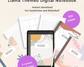 Botanicals Themed Digital Notebook, GoodNotes Notebook, Notability Notebook, Ipad Notebook, Student Notebook, 4 covers to choose from |