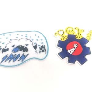 Set of Two Skate The Infinity Iron On Sew On Embroidery Patches Badges Langa Hasegawa And Reki Kyan