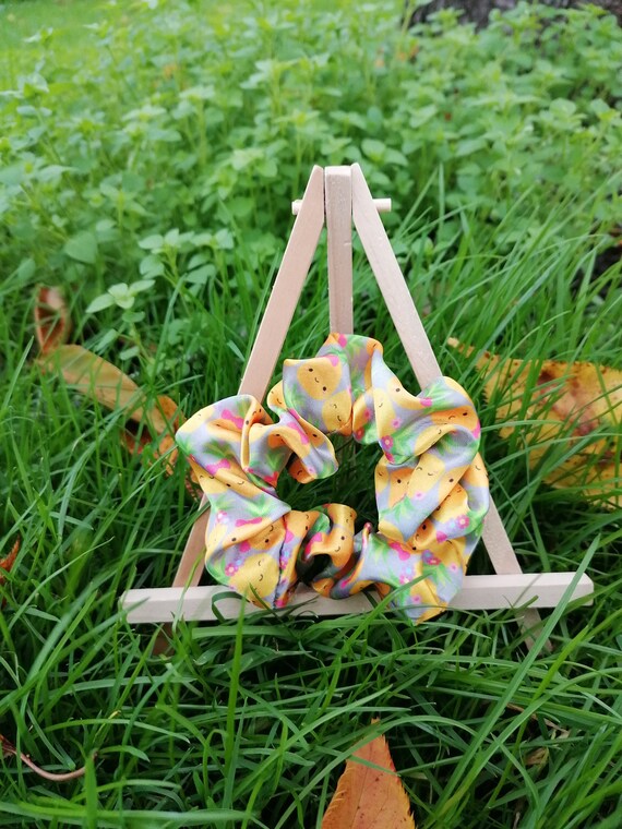 Elastici per capelli botanici / Set di 6 elastici per capelli con agrumi e fiori ad acquerello, regalo per lei, regalo per la festa della mamma, elastici per capelli primaverili per donne