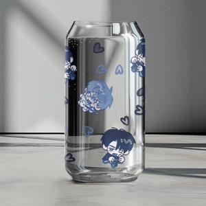 Alien stage Glass Till and Ivan | Clear can glass | Anime | Fan-Made | Gift | Cute | Yaoi | BL