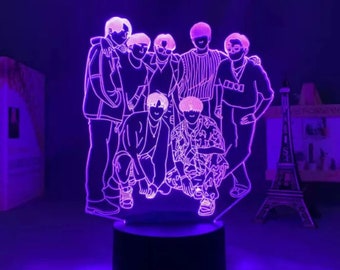 BTS Groep Led-licht | Kleurrijk | Cadeau | KPOP |